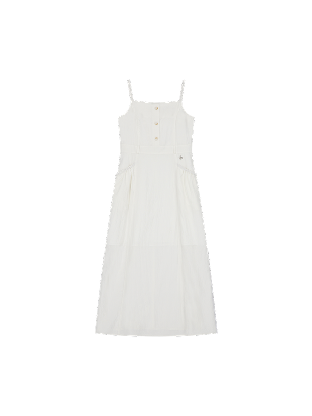 Citybreeze Длинное платье без рукавов с карманами и сборками