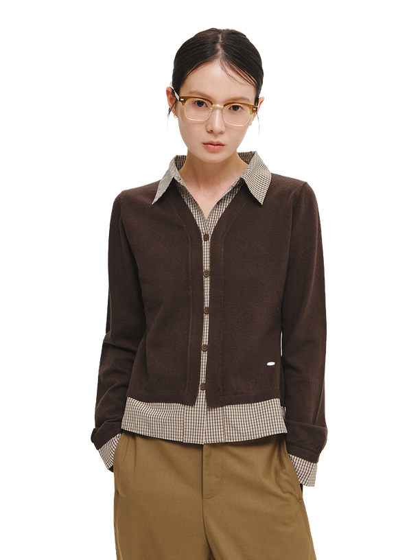 General Idea Кардиган Check Shirts Layered