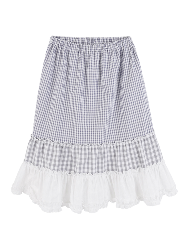 Highschool Disco Юбка Mix Check Tiered Midi