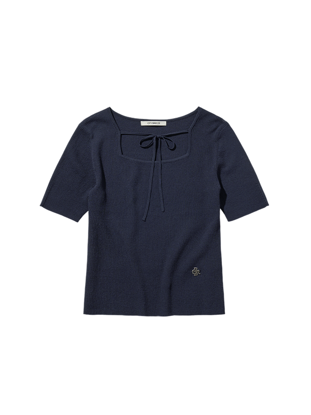 Citybreeze Топ Rib square neck mid-length knit