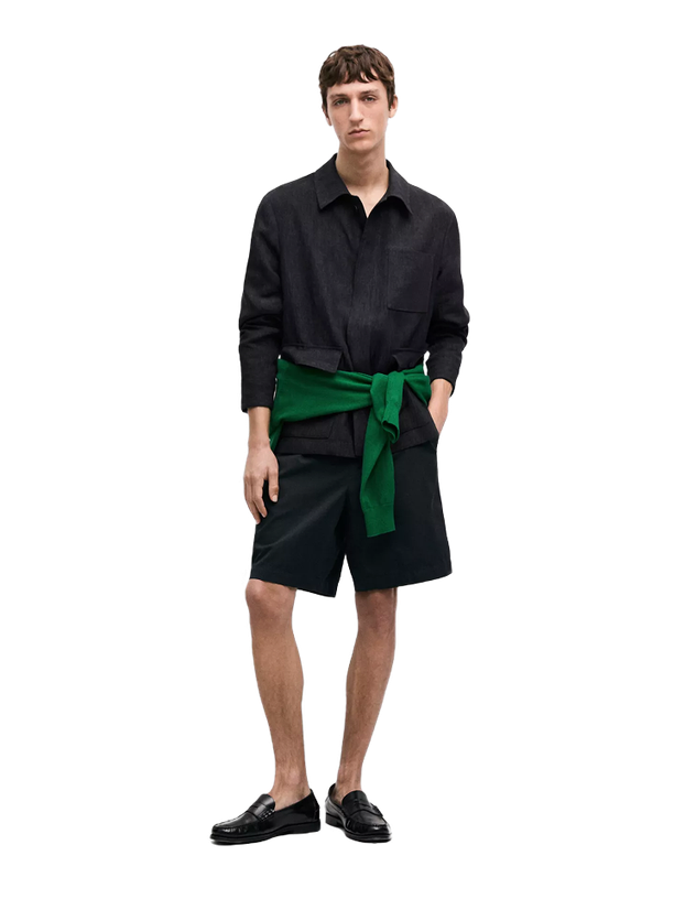 Massimo Dutti Шорты Cotton Bermuda Shorts with Waist Detail