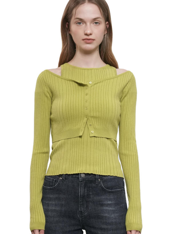 General Idea Кардиган boat neck sleeveless
