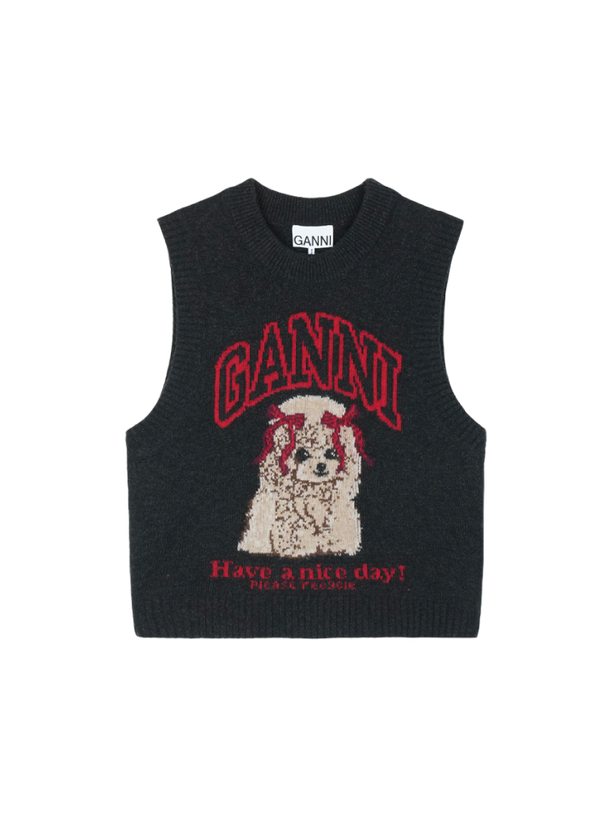 Ganni  Graphic Wool Vest