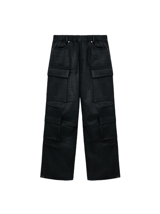 Matin Kim Джинсы COATING CARGO DENIM BLACK
