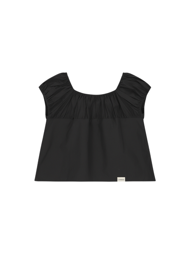 Citybreeze CAP-SLEEVE SHIRRING BLOUSE TOP