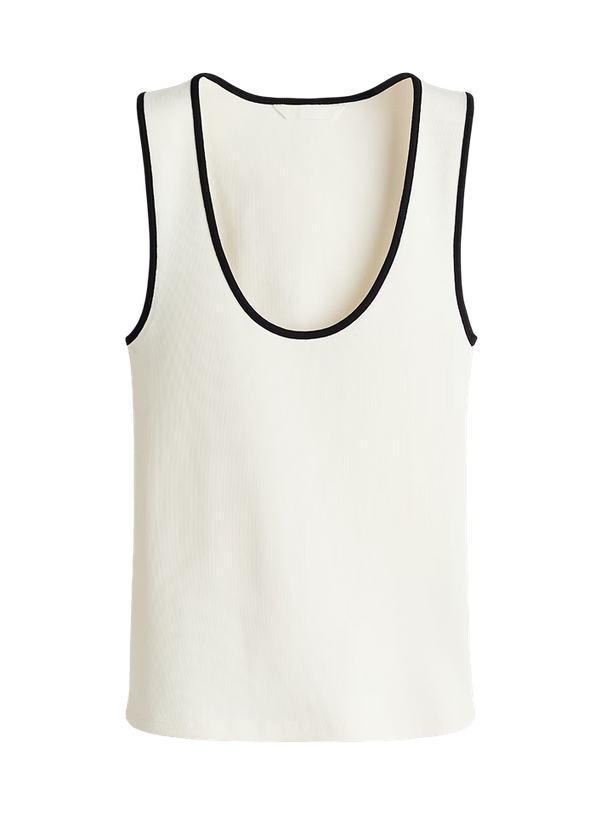 H&M Майка Ribbed Cotton Sleeveless Top