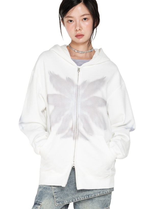 Highschool Disco Decalcomani Angel Hoodie Zip-Up