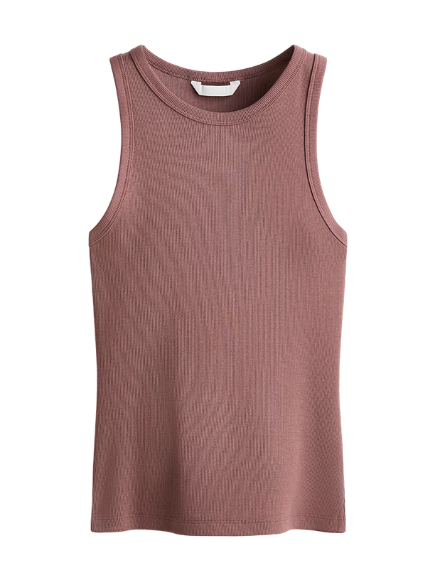 H&M Топ Ribbed Cotton Sleeveless